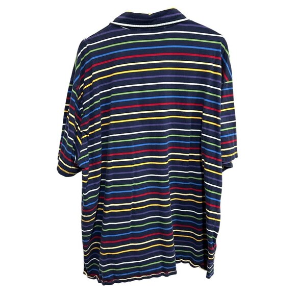 Orvis Mens Multicolor Stripe Polo Shirt 1Collared Short Sleeve Casual Top Sz 2XL - Picture 2 of 8